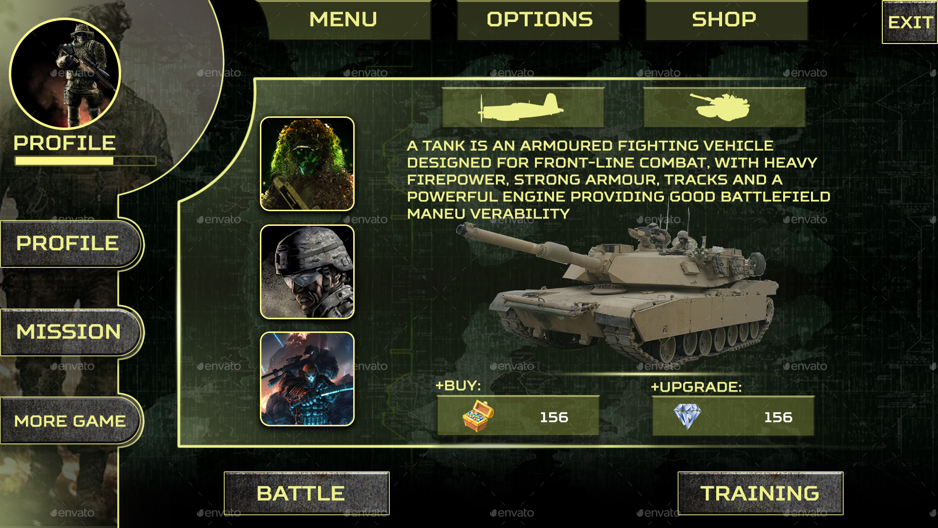 Infinite Warfare UI Kit Pack, Game Assets GraphicRiver